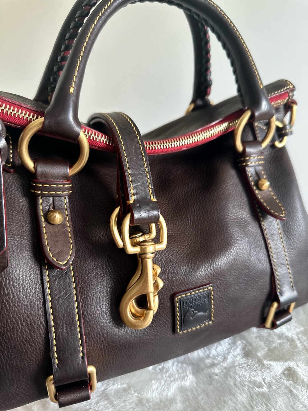 Dooney & Bourke Vintage Florentine Satchel in T’Moro Brown NWOT - Picture 16 of 16